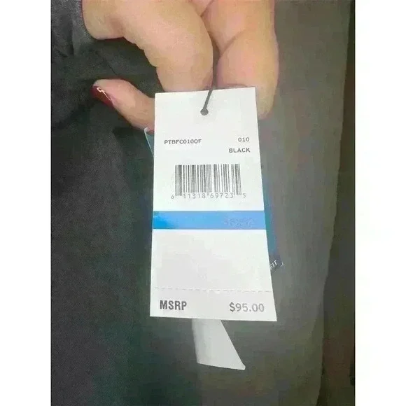 Perry Ellis Portfolio Men's Slim Fit Black Dress Pants Size 36x32 - Picture 10 of 15